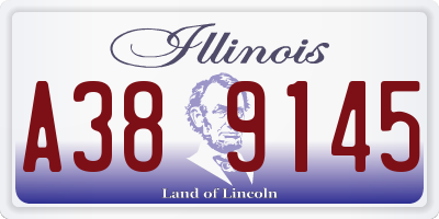 IL license plate A389145