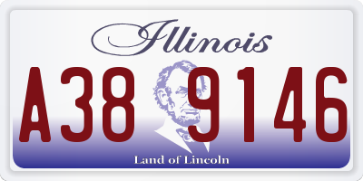 IL license plate A389146