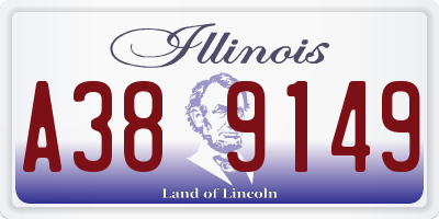 IL license plate A389149