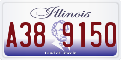 IL license plate A389150