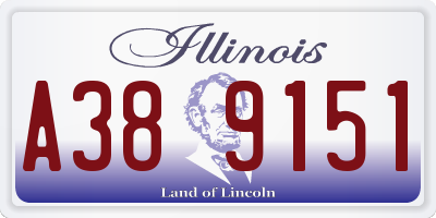IL license plate A389151