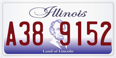 IL license plate A389152