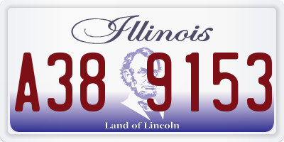 IL license plate A389153