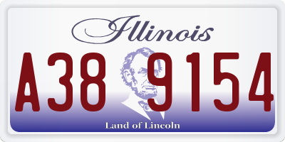 IL license plate A389154