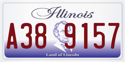 IL license plate A389157