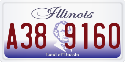 IL license plate A389160