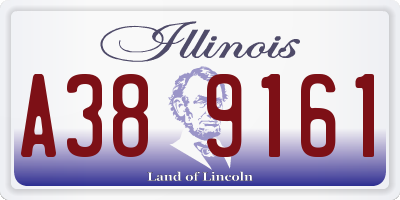 IL license plate A389161
