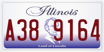 IL license plate A389164