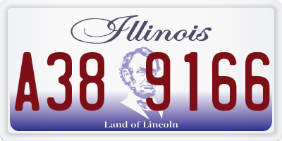 IL license plate A389166