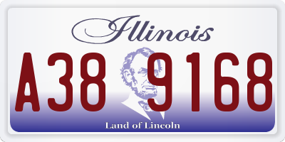 IL license plate A389168