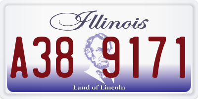 IL license plate A389171