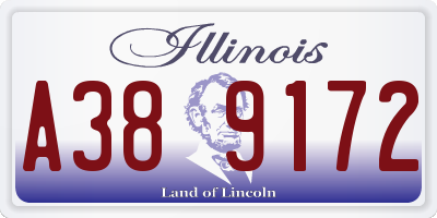 IL license plate A389172