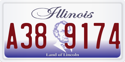 IL license plate A389174