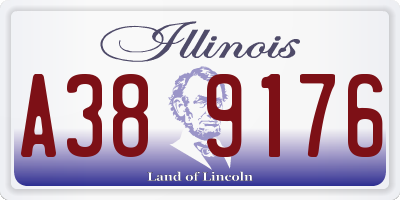 IL license plate A389176