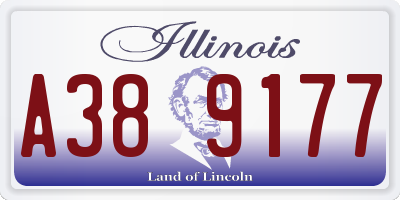 IL license plate A389177