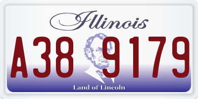 IL license plate A389179