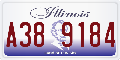 IL license plate A389184