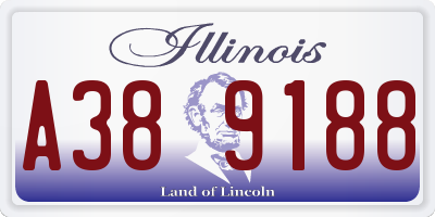 IL license plate A389188