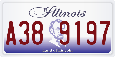 IL license plate A389197