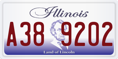 IL license plate A389202