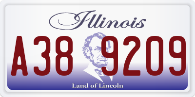 IL license plate A389209