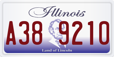 IL license plate A389210
