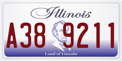 IL license plate A389211