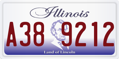 IL license plate A389212