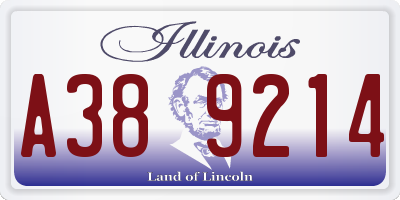 IL license plate A389214