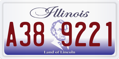IL license plate A389221