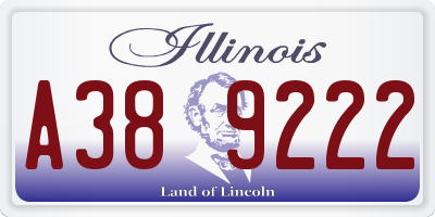 IL license plate A389222
