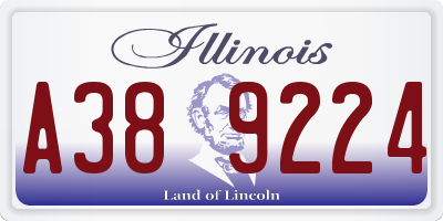IL license plate A389224