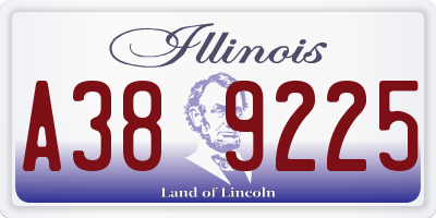 IL license plate A389225