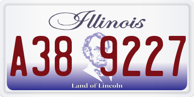IL license plate A389227
