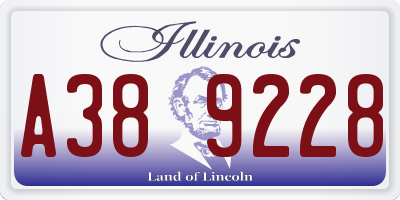 IL license plate A389228
