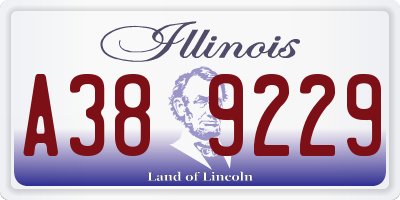 IL license plate A389229