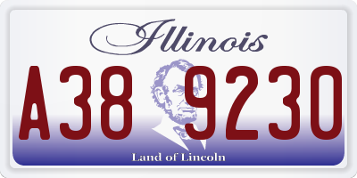 IL license plate A389230