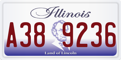IL license plate A389236