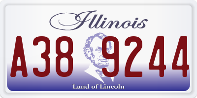 IL license plate A389244