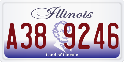 IL license plate A389246