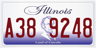 IL license plate A389248