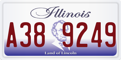 IL license plate A389249