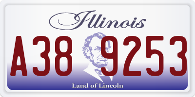 IL license plate A389253