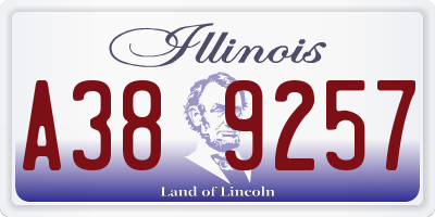 IL license plate A389257