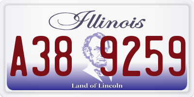IL license plate A389259