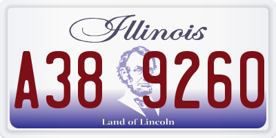 IL license plate A389260