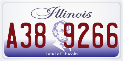 IL license plate A389266