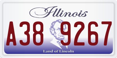 IL license plate A389267
