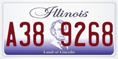 IL license plate A389268