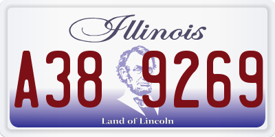 IL license plate A389269